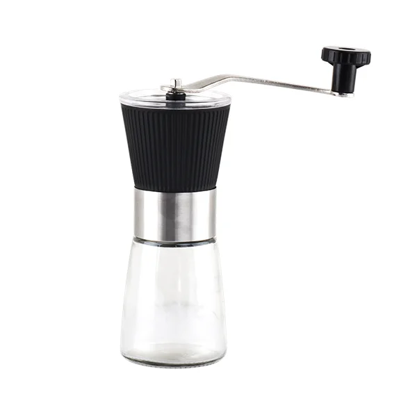 Coffee Manual Grinder Stainless Steel Burr Glass Bottle