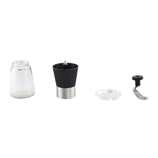 Coffee Manual Grinder Stainless Steel Burr Glass Bottle - Image 4
