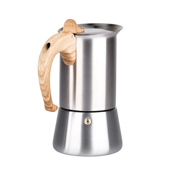 Wooden handle Stainless steel Coffee Moka Pot - Image 4