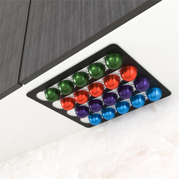 Stainless Steel K-CUP Holder - Wall/Cabinet Mount, 3M Adhesive, Bulk Deals - Image 4