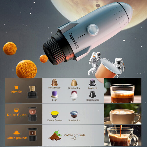 Creative Design Rocket Portable Coffee Maker Espresso Machine - Image 3