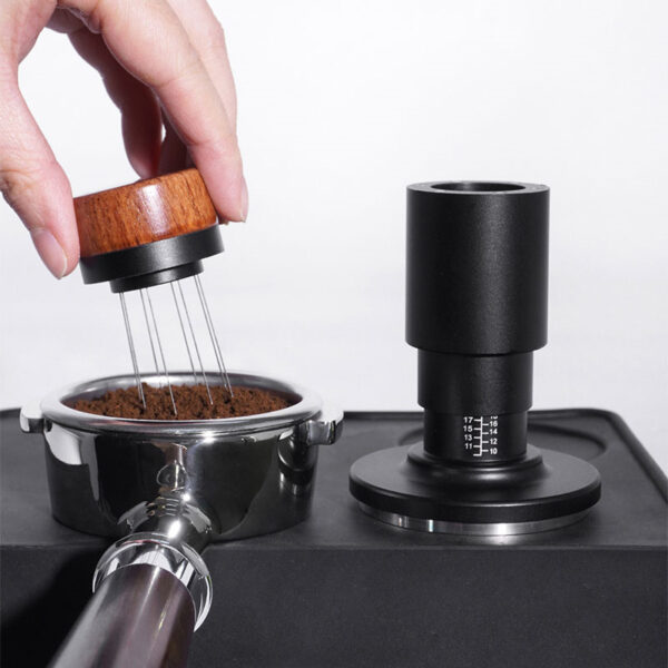 2-in-1 Spring-Loaded Coffee Tamper & WTD Tool - Image 4