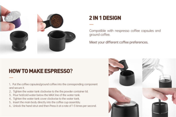 Portable Hand Press Travel Coffee Maker for Camping - Image 5