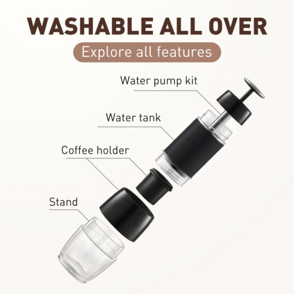 Portable Hand Press Travel Coffee Maker for Camping - Image 4
