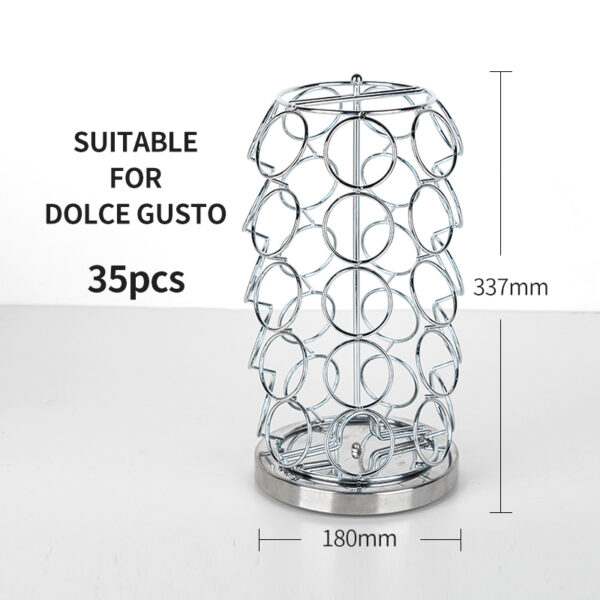 Rotating Coffee Pod Stand Tower for Dolce Gusto k-cup 35 Capsules - Image 2